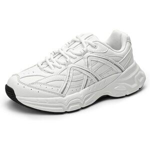 Brand New Women White MD,RB DREAM PAIRS Chunky Platform Walking Sneakers
